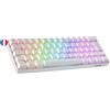 Geeky GK61 60% | Hot Swappable Tastiera da Gioco Meccanica | 62 Tasti Multi Colore RGB LED Retroilluminati per Gaming su PC/Mac | ISO FR AZERTY Tastiera Francese (Bianco, Mechanical Red)