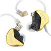 CCA CRA+ - Auricolari in-ear, diaframma ultra sottile, driver dinamico IEM, suono chiaro e bassi profondi, auricolari cablati con cavo rimovibile anti-groviglio, oro