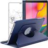 ebestStar - Cover per Samsung Galaxy Tab A 10.1 2019 T510 T515, Custodia Protezione Rotazione 360, Pelle PU, Blu scuro + Vetro Temperato