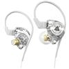 LIXSAZSE AK3 File Wired Auricolari da 3,5 mm Auricolari audio stereo con microfono Chiamate dinamiche Cuffie per smartphone da corsa, Bianco