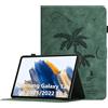 Oduio Custodia per Samsung Galaxy Tab A8 2021/2022 10,5 Pollici (SM-X200/SM-X205) Cover in Pelle PU Case Coperchio Multi-Angli Supporto Pieghevole Cover Protettiva con Chiusura Magnetica-Verde