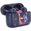 Cableguys Buds Midnight Stitch Cuffie wireless Bluetooth - Auricolari wireless In-Ear con microfono, 28+ ore di autonomia, Auricolari con cancellazione attiva rumore, Certificazione IPX4 e Custodia di ricarica
