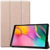 Saturcase, custodia per Samsung Galaxy Tab A 10.1 (2019), in pelle PU, pieghevole, con supporto, custodia protettiva per tablet Samsung Galaxy Tab A 10.1 (2019) SM-T510 T515 Gold