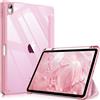 FINTIE Cover per iPad Air 11 M4/M3/M2 (2026-2024)/iPad Air 5a&4a Gen 10,9 | con Portapenne - Sottile Leggero Trasparente Custodia Posteriore con Bordo in TPU, Rosa