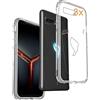 REY Pack 3X Cover in Gel TPU Trasparente per ASUS ROG Phone 3, Ultra Sottile 0,33 mm, Morbido Flessibile, Custodia Silicone