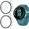 GIOPUEY Cover Compatibile con Garmin Bounce 2, [2 Pezzi] Pellicola Protettiva Vetro + Cornice in Plastica Rigida Custodia - Transparent+Transparent