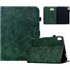 Generico DayQiQiPu Custodia per Apple iPad Mini 6 (8,3 Pollici, 6a Gen, 2021 Modello) Guscio Intelligente Cover magnetica ribaltabile Caso Supporto Motivo fiori di prugno e Auto Wake/Sleep, Verde