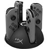 HyperX ChargePlay Quad, Caricabatterie per Joy-Con, Ricarica veloce e simultaneamente fino a 4 controller in 3,5 ore, Indicatore LED di carica, Cavo USB, Compatibile con Nintendo Switch, Nero