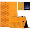 Generico DayQiQiPu Caso per Samsung Galaxy Tab S2 9,7 Pollici SM-T810/T813/T815/T819 Motivo a Nido d'Ape Cavalletto Chiusura Magnetica Flip con Auto Svegliati/Sonno Copertura Protettiva,Giallo