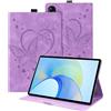 Auslbin Custodia compatibile con Honor Pad X9 / Pad X8 Pro 11.5 Cover, Pelle Goffrata Farfalla PU con Funzione di Supporto, Tab Cover per Honor Pad X9/ Pad X8 Pro, Viola