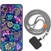 vingarshern Cover Compatibile con Samsung Galaxy Xcover 7 Custodia in Silicone Sottile,Case Antiurto e Antigraffio con Motivo+1×Catena/Cordino per Cellulare,Mandala