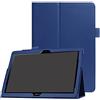 SATURCASE Custodia protettiva per tablet Huawei MediaPad T3 10 da 9,6 pollici, in pelle PU, pieghevole, con supporto, blu scuro