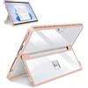 SSS·GRGB Custodia versione aggiornata per Microsoft Surface Pro 11/10/9/8 13 pollici, custodia robusta all-in-one compatibile con tastiere di tipo, trasparente e rosa