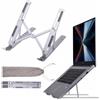 Generic Supporto portatile per computer portatile, in alluminio, ergonomico, con 6 angolazioni, regolabile, antiscivolo, in metallo, compatibile con tutti i computer portatili e iPad, colore argento