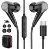 ACANDYA Auricolari USB Tipo C, Cuffie cablate per iPhone 17 Air 16 Pro Max 15 Plus | auricolari in-ear con controllo del volume del microfono, per Pixel 10 9 Pro Fold per OnePlus Pad Open Nord3