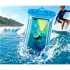 Generic Custodia impermeabile IPX8 galleggiante con cordino, universale, per iPhone 17-12 Samsung Beach Nuoto, Blu
