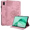 Rostsant Custodia per Honor Pad X8a 11 Cover Nuova in pelle PU ripiegabile da Custodia in pelle con stampa dente di leone per Honor Pad X8a 11 Pollici Oro rosa