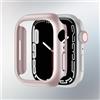 Generic [Pellicola protettiva non inclusa] Custodia protettiva antiurto ultra sottile per Apple Watch Series 10 (46 mm e 42 mm), compatibile con accessori nelle taglie 40, 41, 44 e 45 mm. (44 mm, rosa