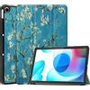 LEHEE Custodia Cover per Realme Pad 10,4 Pollice, Sottile PU Pelle Coperchio Leggera con Funzione di Supporto Case per Realme Pad 10,4 Pollice, Fiore