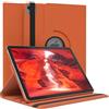 EAZY CASE - Custodia per Apple iPad Air 11 M3 (2025) tablet Cover protettiva Smart Cover Supporto rotante Astuccio pieghevole 360° girevole con funzione stand Similpelle Arancione