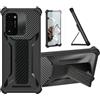bojioderf Custodia per Tecno Spark 8c Cover Custodia Case Ibrida [con Protezione dello Schermo in Vetro temperato] [Supporto Magnetico Pieghevole] [Resistente alle Impronte digitali Smerigliato] Nero