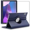 ebestStar - Cover per Lenovo Tab P11 Pro Gen2, Custodia Protezione Rotazione 360, Pelle PU, Blu scuro + Vetro Temperato