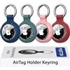 PESTON Porta AirTag, 4 Pezzi Custodie IP67 per Apple AirTag 1ª e 2ª Gen | Protezione AirTag, silicone da 2,5 mm, portachiavi in lega di zinco, per chiavi, valigie, zaini e collari, AirTag non incluso