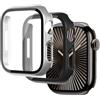 Generic Custodia con protezione dello schermo per Apple Watch da 44 mm, 40 mm, 46 mm, 42 mm, 41 mm, 45 mm, 42 mm, 38 mm, Serie 11, 10, 9, 8, 7, 6, 5, 4, 3, SE/2a generazione, cover frontale rigida in