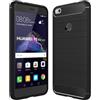 Generico Custodia compatibile con HUAWEI P8 LITE 2017 / PRA-LA1; PRA-LX2; PRA-LX1; PRA-LX3 (5.2) Copertura Cover Protezione flessibile carbon Gel Silicone TPU Morbida Matte Soft Slim Case (Black)