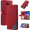 QiongniAN Cover per Samsung Galaxy J4 Plus,Custodia in Pelle Custodia per Samsung SM-J415FN/DS Galaxy J4+ 2018 / SM-J415GN/DS SM-J415F/DS SM-J415GN SM-J415FN SM-J415F SM-J415G Custodia Cover Case Red