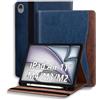 ONETHEFUL Custodia per iPad Air 6 M2 2024/iPad Air 5 2022/iPad Air 4 2020 Cover per Tablet in Pelle PU, Compatibile per iPad Air 6/5/4 Generazione con Supporto Auto Sonno/Sveglia Blu
