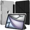 EspZanthic Cover per iPad Air 11 M4/M3/M2, Air 5a/4a Gen 10,9 Custodia Case Nero | Porta Pencil Bumper TPU Souple Dos Transparent Support Y Fold Protection Antichoc Design Fin Léger Multi Angles Lecture Vidéo