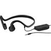 GZCRDZ Auricolari cablati a conduzione ossea da 3,5 mm, auricolari di tipo aperto, impermeabili IP8, resistenti al sudore, microfono integrato con riduzione del rumore, adatti per corsa, sport e