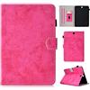 SATURCASE Custodia a portafoglio in pelle PU stile retrò con chiusura magnetica e scomparti per carte di credito per Samsung Galaxy Tab A 9.7 SM-T550 T555 (rosa)