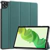 SATURCASE Custodia per tablet Realme Pad 2 da 11,5, in pelle PU, pieghevole, pieghevole, sottile, leggera, protettiva (verde)