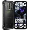 Stargorilla Blade10 Ultra Energy Smartphone Rugged 4G 36GB+128GB 64MP IP68 | Android 16, Display 6.56'' 90Hz, IP69K, Testato MIL-STD-810H, Batteria 6150mAh, NFC, Dual SIM + microSD 2TB, Ricarica 18W