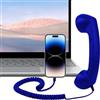 Generic Ricevitore per cellulare Tipo-C Retro Comodi con Microfono | Telefono vecchio stile per ufficio viaggio cucina comodino bagno letto scrivania soggiorno scuola ospedale