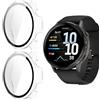GIOPUEY Cover Compatibile con Garmin Venu 4 45mm, [2 Pezzi] Pellicola Protettiva Vetro + Cornice in Plastica Rigida Custodia - Transparent+Transparent