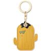 AXFEE Airtags Portachiavi in PU Pelle, Air Tag per GSP Apple-Cactus giallo | Airtag Cover per Chiavi Zaini e Animale, Portatile, Anti-graffio, Mantiene un Segnale Forte