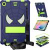 CasurvivePro Custodia per bambini compatibile con Samsung Galaxy Tab A11+ da 11 pollici 2025, con cinghia e supporto nascosto, blu + giallo e verde