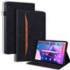 Auslbin Cover Compatibile con Lenovo Tab M10 3rd Gen 10.1 Pollici 2022 TB-328FU/TB-328XU Custodia di Tablet in Pelle PU in Stile Classico Anti-Fall Case di Scheda Protettiva con Slot per Carte Nero