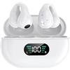 Mosyxe Cuffie Bluetooth Open Ear,Auricolari Bluetooth 5.3 Impermeabili con 4 Mic, 36 Ore Auricolare Bluetooth a Clip LED Display USB-C,Cuffie Wireless per Sport IP6 Bianco
