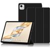 XLTTONG Custodia per Honor Pad X9a, retro flessibile in TPU e supporto a tre pieghe, custodia protettiva compatibile con tablet Honor Pad X9a da 11 pollici (nero)