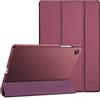 ProCase Custodia per Galaxy Tab A8 10.5 Pollici 2021[SM-X200/X205], Smart Cover Ultra Sottile Leggero Copertura Intelligente, Cover Traslucida Smerigliata -Vino
