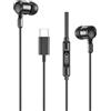 MOELECTRONIX Cuffie USB C In Ear Headset compatibili con Xiaomi Redmi Note 17 17 Ultra 15T 15a 15 14 14T 13 13T 12 12T 11T 11 10 Ultra Lite Pro 4G 5G, microfono Tipo-C, auricolari con cavo, nero