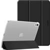 HGWALP Custodia trasparente per iPad (A16) 11a generazione 11 2025/iPad 10a generazione 10.9 2022, Cover del supporto con retro traslucido duro, sonno automatico/sveglia & Titolare dello stilo-Nero