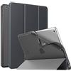 MoKo Cover per iPad 9a/8a/7a Gen 10,2 2021/2020/2019, Grigio Siderale | iPad Cover in TPU e Pelle PU Semi-Trasparente Sostegno Supporto Sottile con Morbido TPU Cover con Auto Svegliati/Sonno