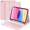 TQQ Cover con Tastiera per iPad A16 11 Generazione 2025/10 Generazione 2022 | Italiano QWERTY Layout, Con Portapenna, Tastiera Bluetooth Staccabile Compatibile con iPad A16 11/10 Generazione