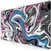 Abetcabe Tappetino per mouse da gaming, XXL, 900 x 400 mm, Fluid Art, tappetino per mouse grande, bordi cuciti, impermeabile, antiscivolo, per PC, laptop, migliora la precisione e la velocità