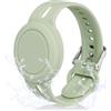 AXFEE Bracciale in Morbido Silicone per Bambini, per Apple Airtag, Verde | Protettiva GPS Anti-Perso, con 2 Pendenti, Localizzatore di Monitoraggio Regolabile, Cinturino per Adolescenti Anziani